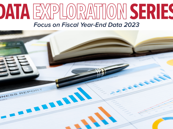 Banner image for Data Exploration Series | Focus on Fiscal Year-End Data 2023, showing financial charts.