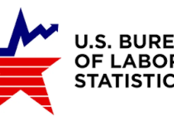 Red and blue star for the Bureau of Labor Statistics logo