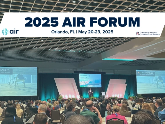 Keynote Speaker and conference attendees at the 2025 AIR Forum held in Orlando, Florida from May 20 through May 23
